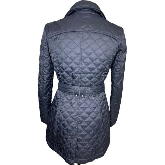 LAUNDRY Quilted Trench  Navy Size 4 - Picture 4 of 8